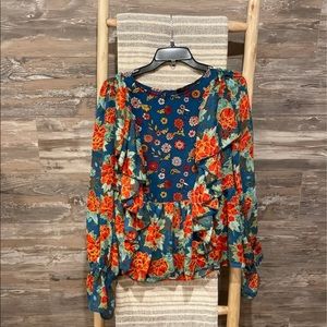 Ruffled Floral Blouse